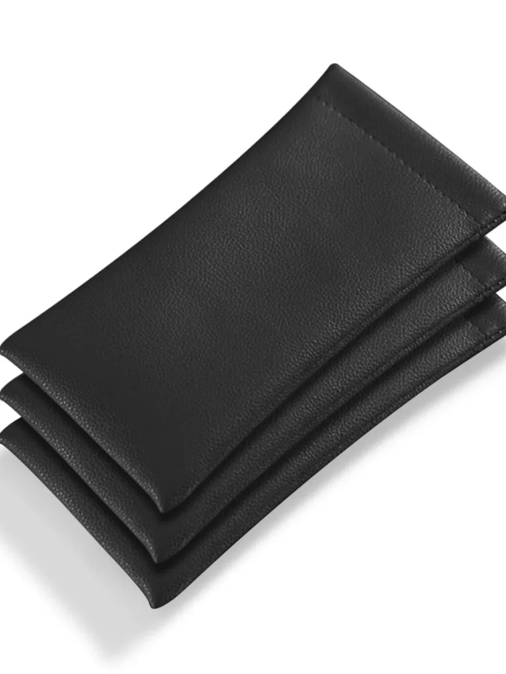 SteelFever Pack of 3 Leather Soft Eyeglass Case Pouch Squeeze Top Sunglasses Cas